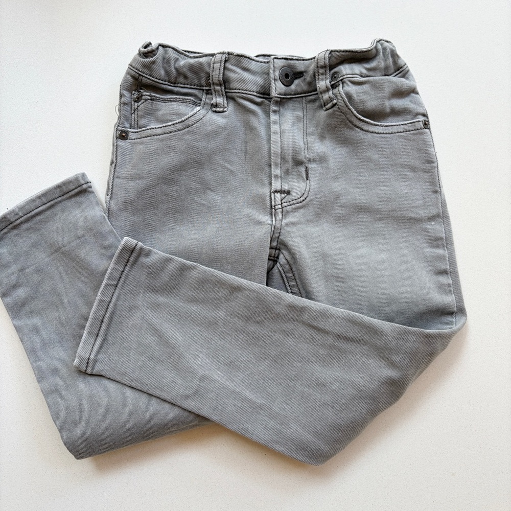 Hudson Jeans Gray Straight-Leg Denim